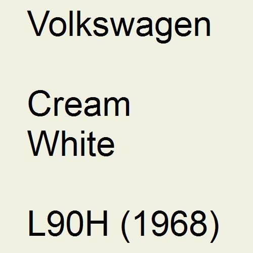 Volkswagen, Cream White, L90H (1968).